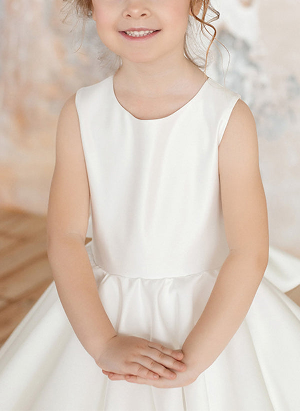 A-Line/Princess Girl Dresses with Bowknot