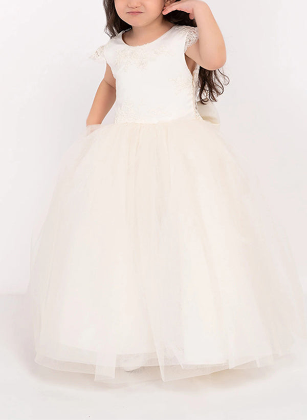 Ball Gown Scoop Flower Girl Dresses With Bowknot