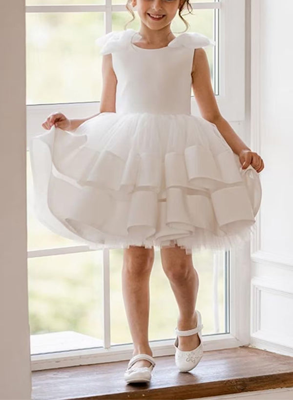 Ball Gown Scoop Flower Girl Dresses With Bowknot