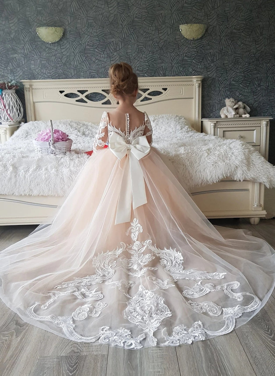 Ivory Flower Girl Dresses | Mondressy Ivory Flower Girl Dresses | Mondressy