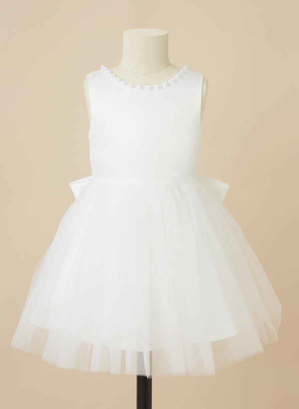 Ball Gown Scoop Flower Girl Dresses With Bow