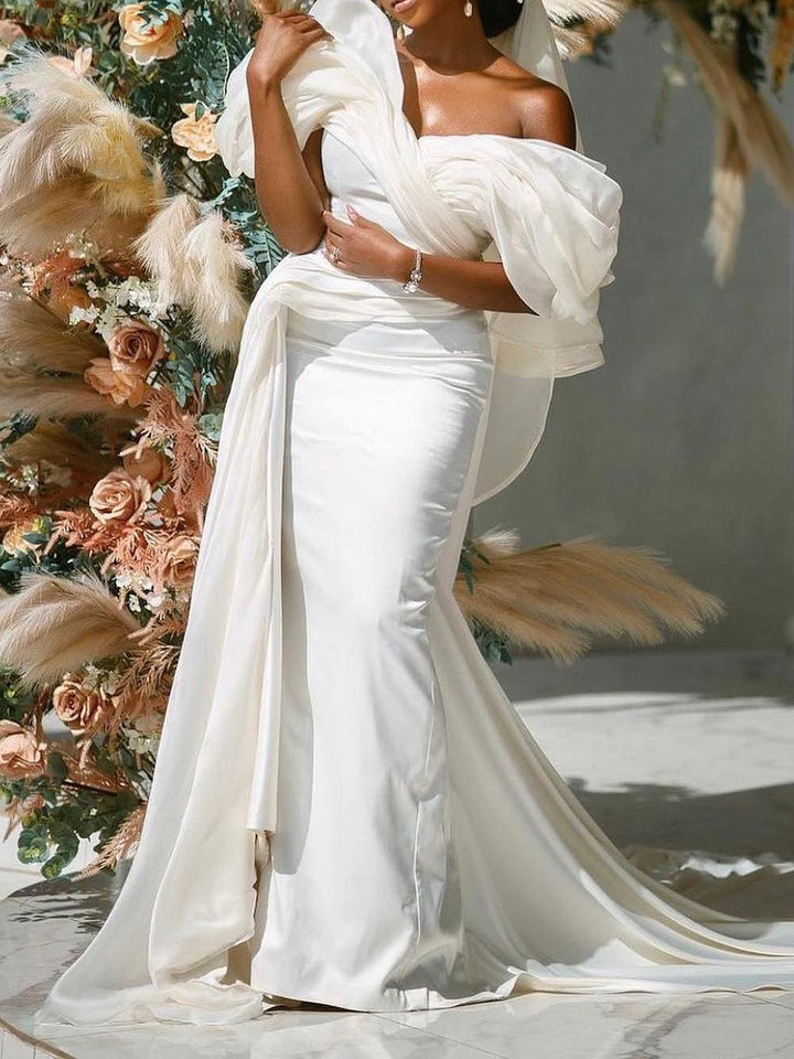 Trumpet/Mermaid Off-the-Shoulder Wedding Dress