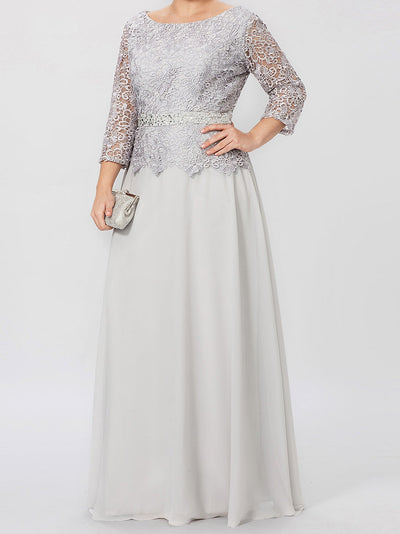 Dusty Rose Floral Ruched Sheath Mother of the Bride Dress with Long Sleeve main image 1