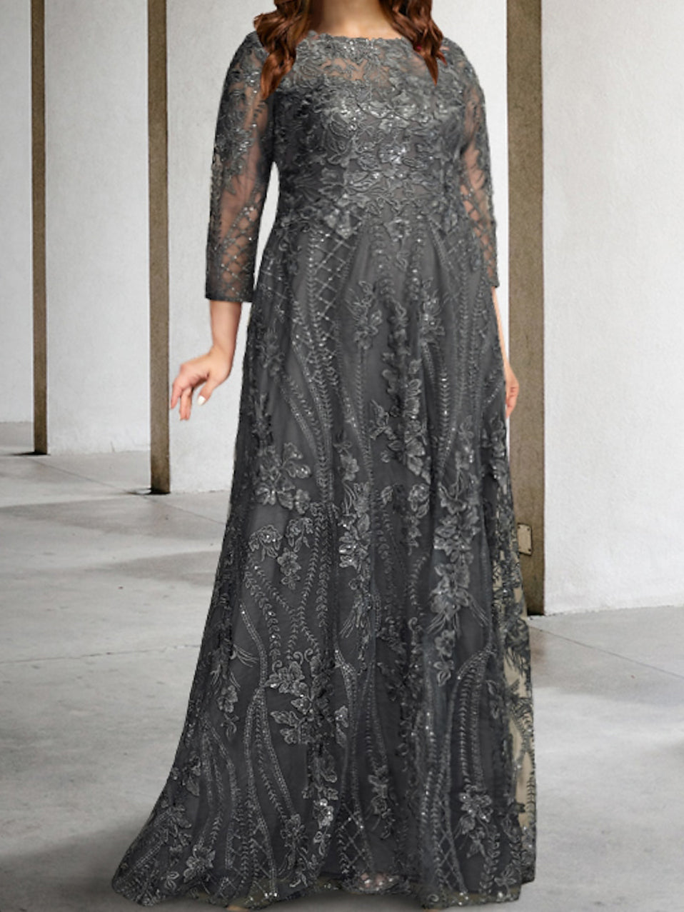 A-Line/Princess Lace Appliques Two-Piece Floor-Length Mother of the Bride Dresses with Jacket