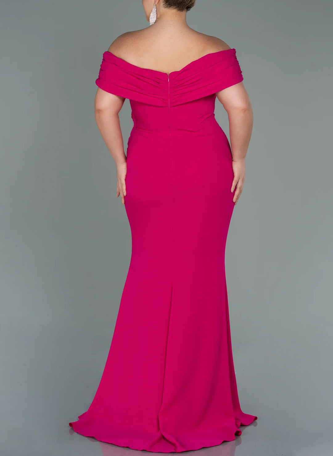 Trumpet/Mermaid Curvy Off-the-Shoulder Mother of the Bride Dresses with Split Side