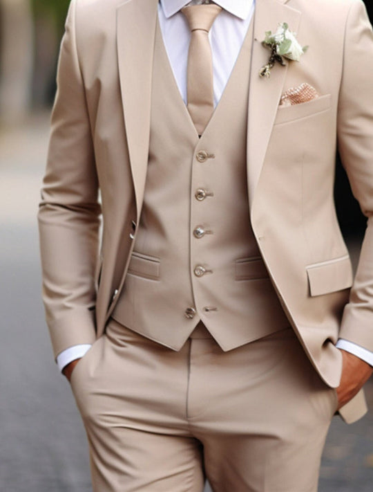 Men's Tailored Fit Floral 2 Pieces Single Breasted One Button Notched Lapel Wedding Prom Suits