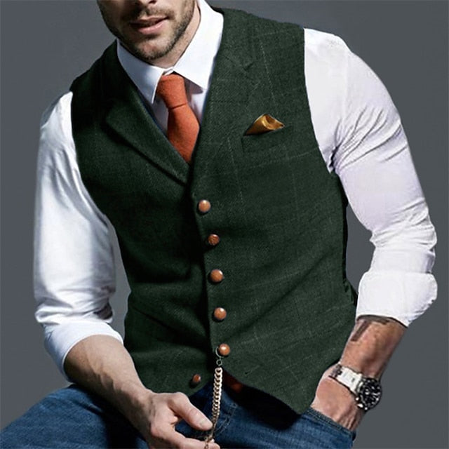 Men's Fashion Single Breasted More-buttons Vest